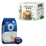 Caffe' borbone 15 capsule e foodness ginseng 10 capsule compatibile nescafe' dolce gusto