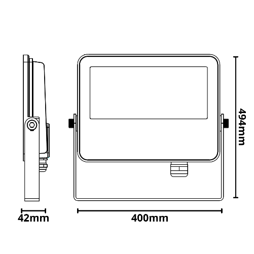 Proiettore-led-400-watt-slim-metallo-grigio-ip65-equivalente-2427-watt-----temperatura-colore-lampada-6000k-bianco-fr...