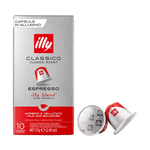 Illy blend 10 capsule in alluminio compatibili nespresso *** miscela tostato classico, confezione 1