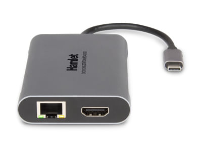 Hamlet-HDKC-PD400D-replicatore-di-porte-e-docking-station-per-laptop-Cablato-USB-3.2-Gen-1--3.1-Gen-1--Type-C-Grigio