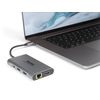 Hamlet-HDKC-PD400D-replicatore-di-porte-e-docking-station-per-laptop-Cablato-USB-3.2-Gen-1--3.1-Gen-1--Type-C-Grigio