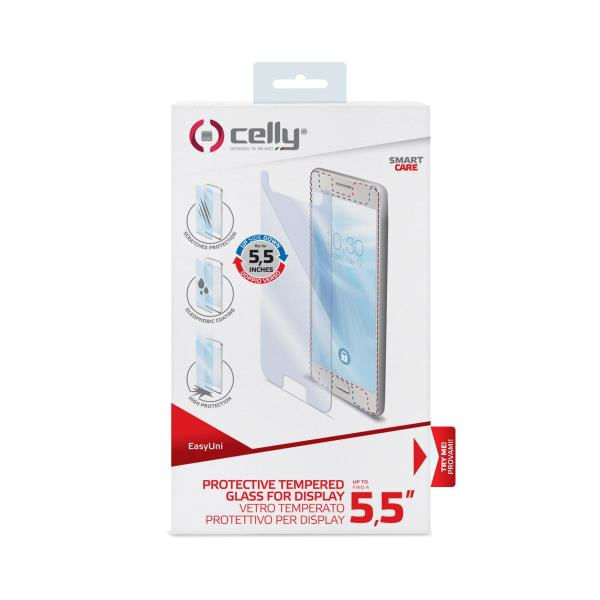 Celly-EASYUNI55-mobile-phone-screen-back-protector-Pellicola-proteggischermo-trasparente-Universale-1-pz