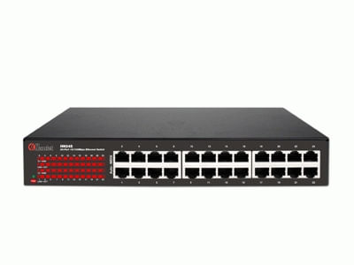 Hamlet-Switch-di-rete-a-24-porte-sistema-automatico-per-riconoscimento-velocita-10-100-Mbps-in-metallo