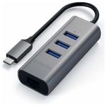 Satechi ST-TC2N1USB31AM replicatore di porte e docking station per laptop USB 3.2 Gen 1 (3.1 Gen 1) Type-C Grigio