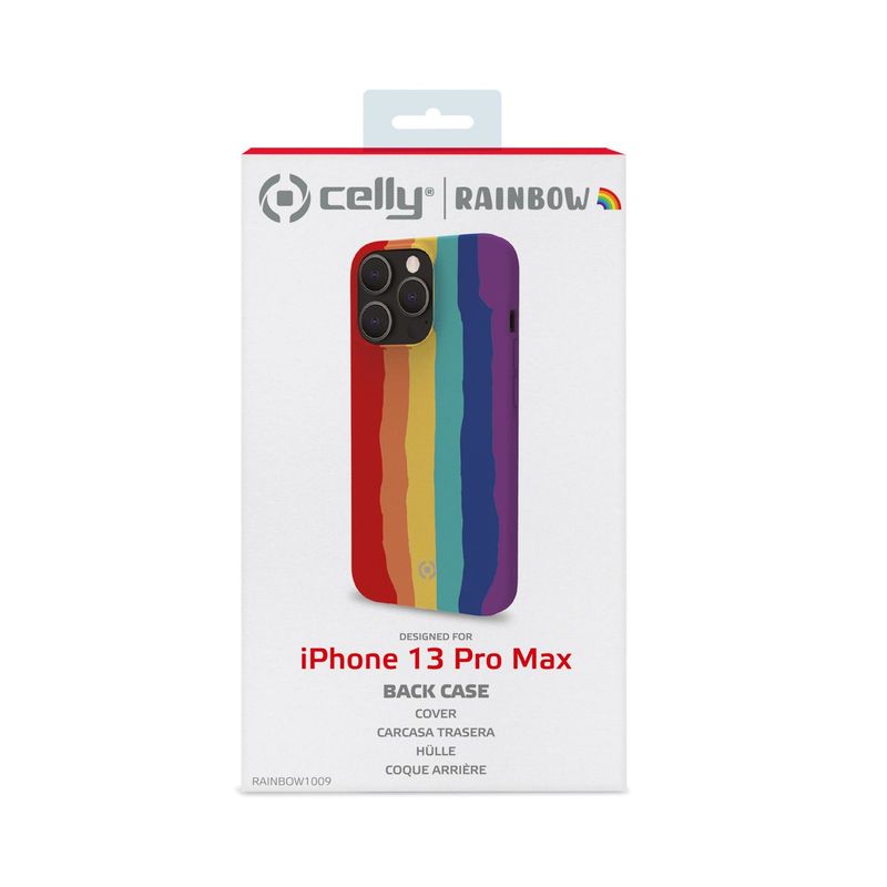 Celly-RAINBOW-iPhone-13-Pro-Max-custodia-per-cellulare-17-cm--6.7---Cover-Multicolore