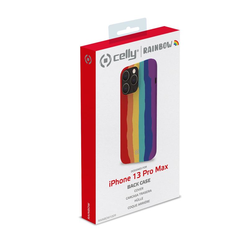 Celly-RAINBOW-iPhone-13-Pro-Max-custodia-per-cellulare-17-cm--6.7---Cover-Multicolore