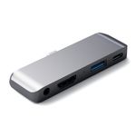 Satechi ST-TCMPHM replicatore di porte e docking station per laptop USB 3.2 Gen 1 (3.1 Gen 1) Type-C Grigio