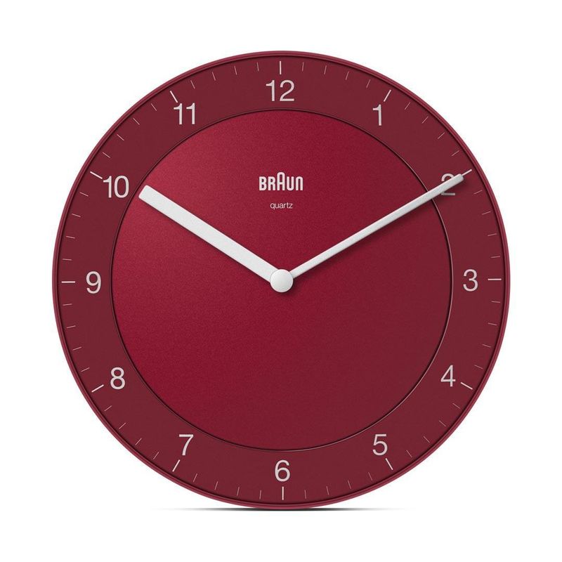 Braun-BC06R-DCF-Parete-Quartz-clock-Cerchio-Rosso