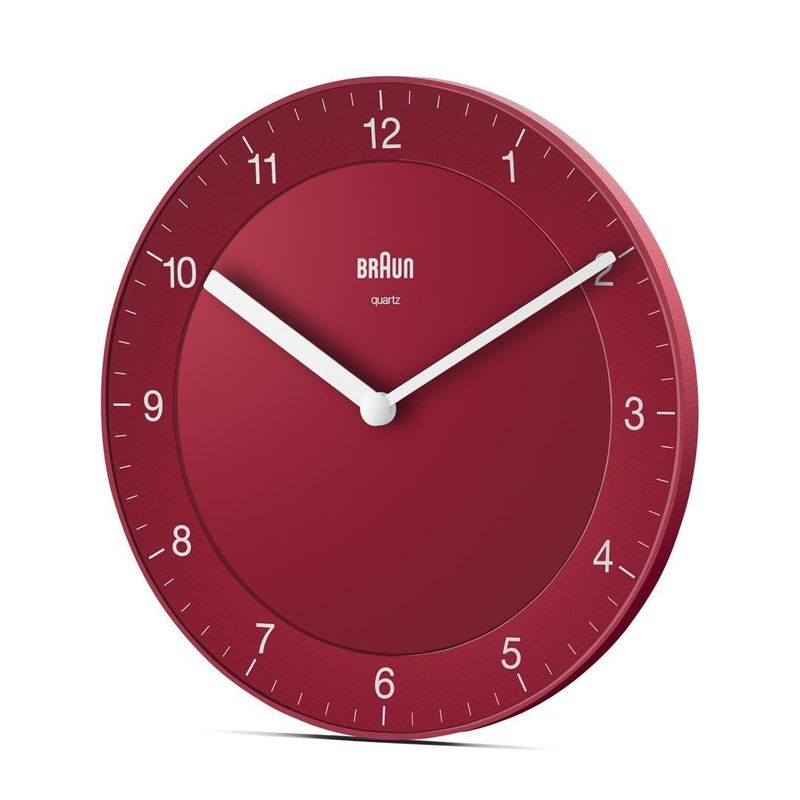 Braun-BC06R-DCF-Parete-Quartz-clock-Cerchio-Rosso