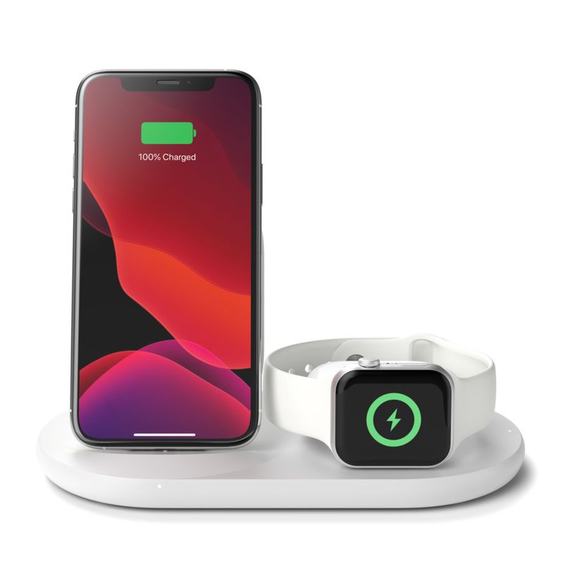 Belkin-Boost-Charge-Auricolare-Smartphone-Orologio-intelligente-Bianco-USB-Carica-wireless-Ricarica-rapida-Interno