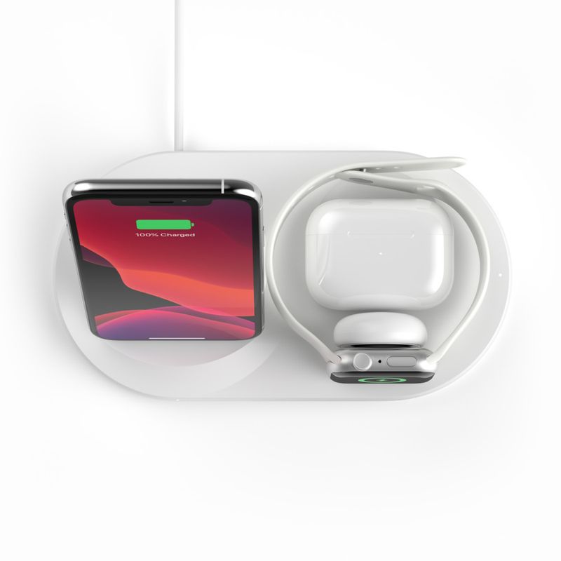 Belkin-Boost-Charge-Auricolare-Smartphone-Orologio-intelligente-Bianco-USB-Carica-wireless-Ricarica-rapida-Interno