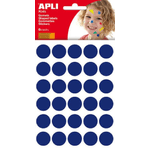 Apli Gomets Tondo Ø 20mm - 180 Unità in 6 Fogli - Adesivo Permanente - Sviluppo di Competenze e Creatività - Standard EN-71 e FSC - Colore Blu