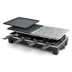 Rommelsbacher RCS 1350 griglia per raclette 8 persona(e) 1350 W Nero, Acciaio inossidabile