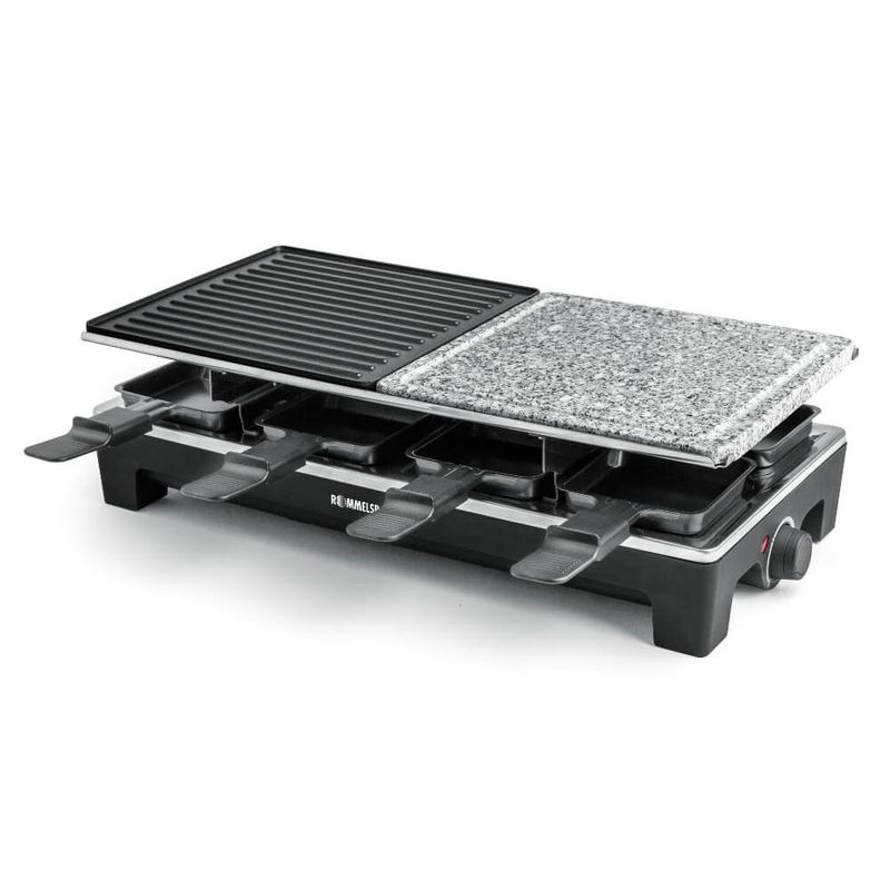 Rommelsbacher-RCS-1350-griglia-per-raclette-8-persona-e--1350-W-Nero-Stainless-steel