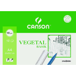 Canson Vegetarian Basik Minipack da 12 fogli A4 - 21x297 cm - 95 g - Colore trasparente