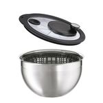 ROSLE-15695-centrifuga-da-insalata-Nero-Stainless-steel-Manovella-manico