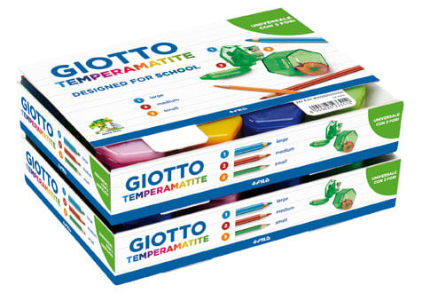 Giotto-233000-temperino-Temperamatite-manuale-Blu-Verde-Arancione-Rosa-Giallo