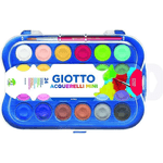 Giotto confezioni da 24 mini borracce da 23 mm - Colori vivaci - Evita la dispersione dell'acqua