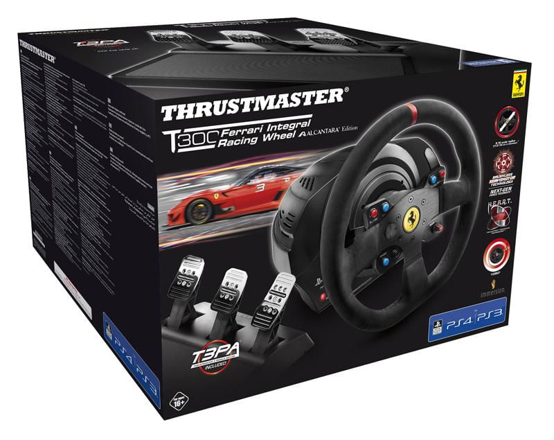 Thrustmaster-T300-Ferrari-Integral-Racing-Wheel-Alcantara-Edition-Nero-Sterzo---Pedali-Analogico-Digitale-PC-PlayStation-4-Playstation-3