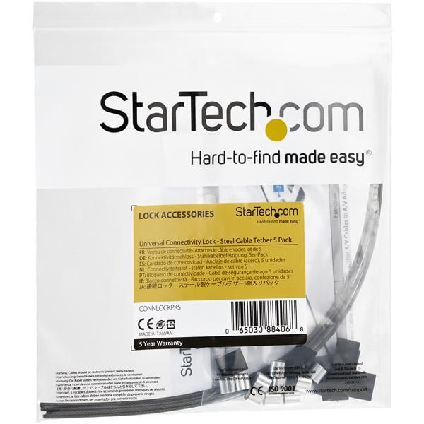 StarTech.com-Cavi-di-raccordo-di-sicurezza---Confezione-da-5---Acciaio---Regolabili