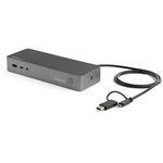 StarTech.com Docking station USB-C e USB-A - Docking station universale per portatili, doppio 4K DP e HDMI, 100W PD