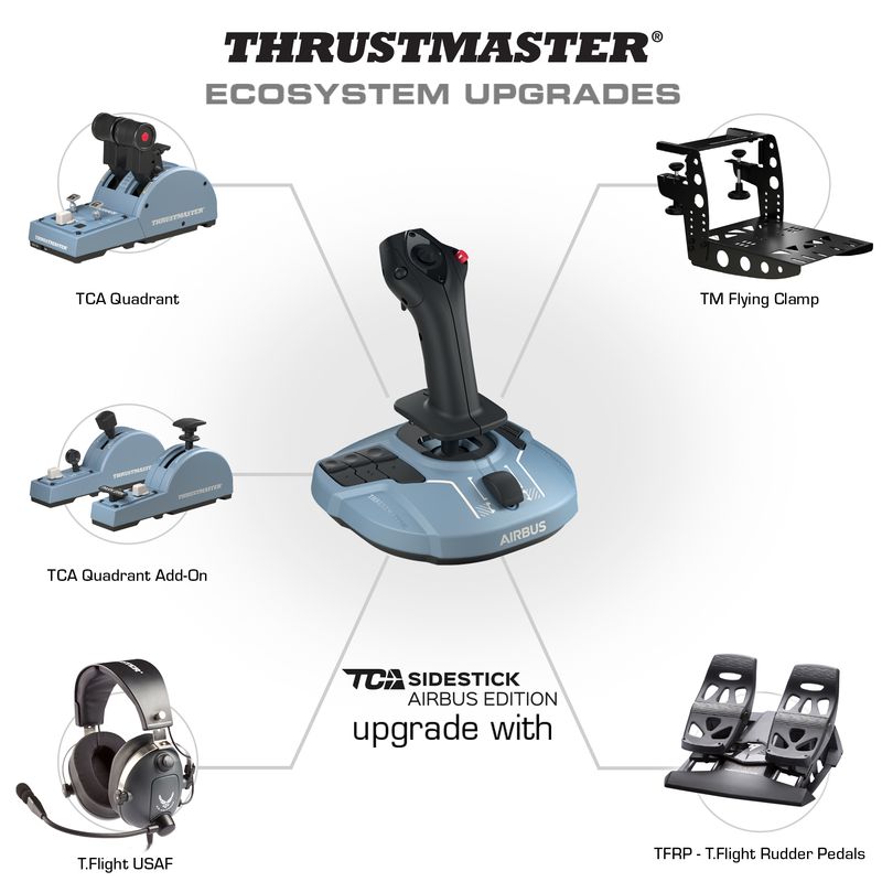 Thrustmaster-TCA-Sidestick-Airbus-edition-Nero-Blu-USB-Joystick-PC