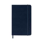 Moleskine Agenda Settimanale con Spazio per Note 12 Mesi 2024 Formato Pocket 9x14cm Copertina Rigida e Chiusura Elastica Blu Zaffiro