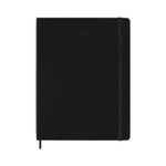 Moleskine Agenda Settimanale con Spazio per Note 12 Mesi 2024 Formato XL 19x25cm Copertina Rigida e Chiusura Elastica Nero