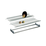 Kit scolapiatti cromato per cucina Telaio regolabile lunghezza 86 cm