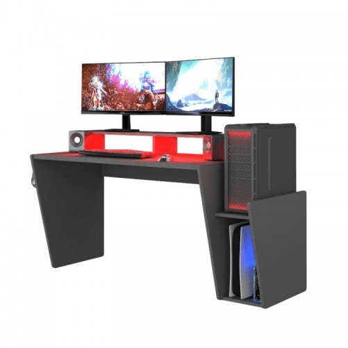 Scrivania da Gaming 130cm con luci a led e porta cuffie
