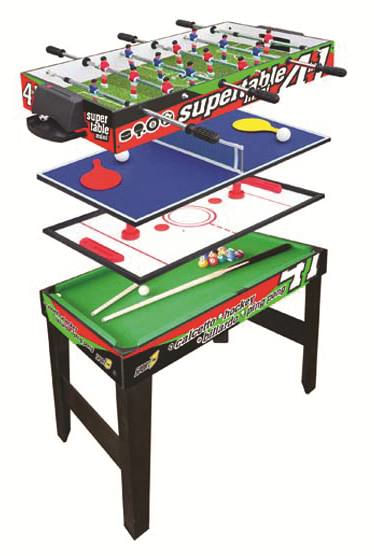 Biliardino-Tavolo-4in1-Mini-Calcetto-Biliardo-Ping-Pong-Hockey-Aste-Telescopiche