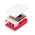 RASPBERRY PI5 CASE RED/WHITE - ORIGINAL INCLUDING FAN