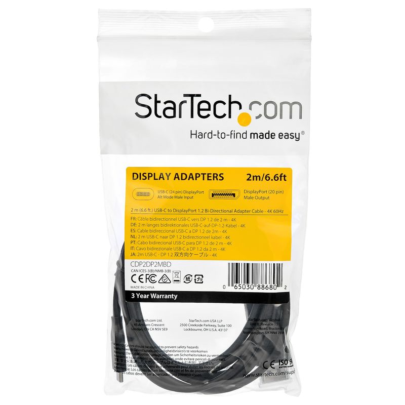 StarTech.com-Cavo-adattatore-da-USB-C-a-DisplayPort-1.2-da-2m---Cavo-video-bidirezionale-da-DP-a-USB-C-o-USB