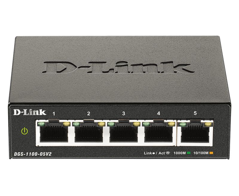 D-Link-DGS-1100-05V2-switch-di-rete-Gestito-L2-Gigabit-Ethernet--10-100-1000--Nero