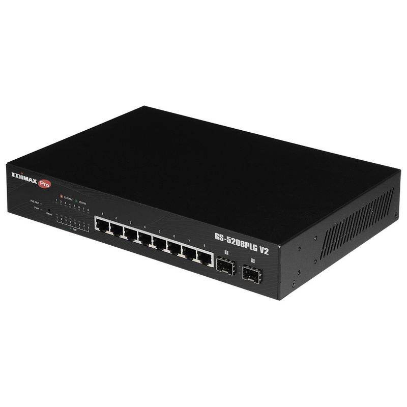 Edimax-GS-5208PLG-V2-switch-di-rete-Gestito-Gigabit-Ethernet--10-100-1000--Supporto-Power-over-Ethernet--PoE--Nero