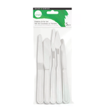 Daler Rowney Simply Confezione da 5 spatole in plastica - Forme diverse - Plastica resistente - Colore bianco