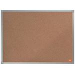 Bacheca in sughero Nobo Essence 600x450 mm - Montaggio ad angolo - Superficie in sughero - Cornice in alluminio anodizzato - Colore naturale