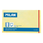 Blocco Milan da 100 foglietti adesivi - Rimovibili - 76 mm x 127 mm - Colore giallo chiaro