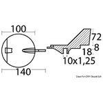 Anodo magnesio Yamaha 100-225 HP 43.270.02