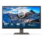 Philips Monitor 425 Led Va 16:9 4K Uhd 4Ms 400 Cdm Dp/Hdmi Hub Usb-C Pivot Multimediale