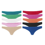 Trade Shop Traesio-pack Di 12 Slip In Cotone Modello Brasiliana Intimo Donna Ass. Colori F6247 -    L-xl