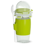 EMSA CLIP & GO Contenitore per il pranzo 0,45 L Plastica Verde, Trasparente 1 pz