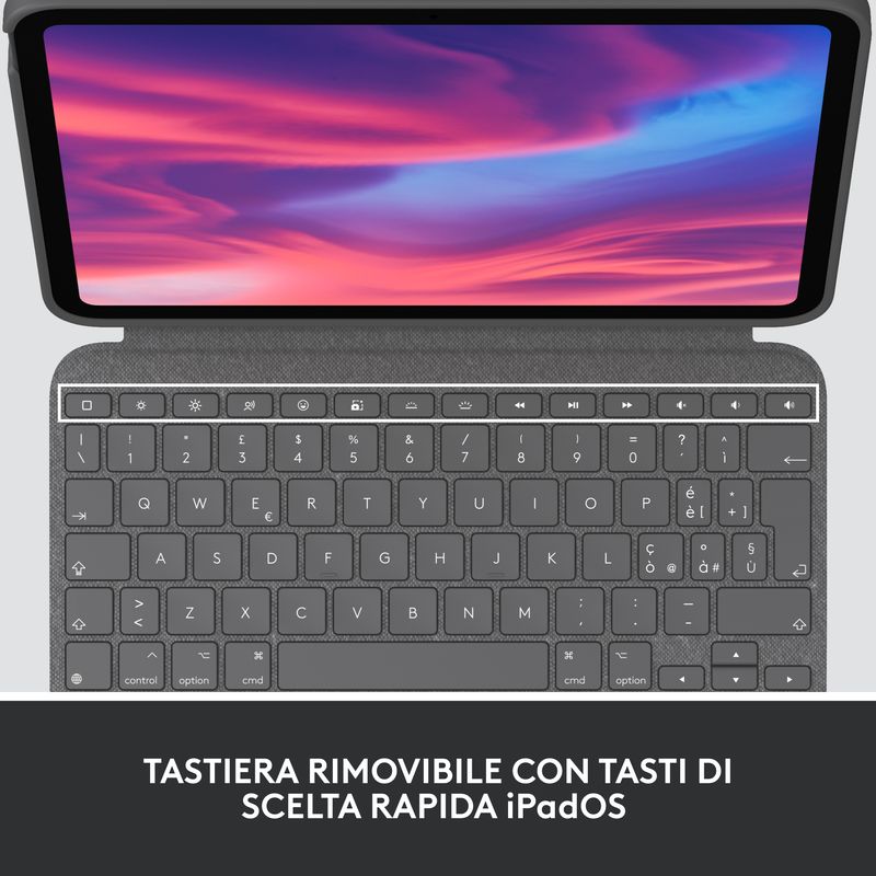 Logitech-Combo-Touch-Grigio-Smart-Connector-QWERTY-Italiano