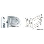 Scrocchetto a filo ottone cromato 38.644.00