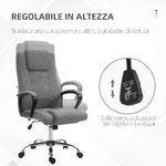 Vinsetto Sedia da Ufficio Presidenziale Ergonomica Basculante e Imbottita con Altezza e Inclinazione Regolabile