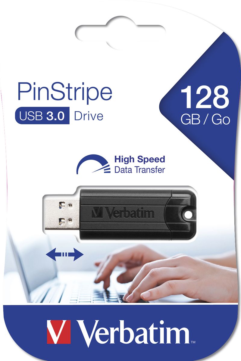 Verbatim-PinStripe-unita--flash-USB-128-GB-USB-tipo-A-3.2-Gen-1--3.1-Gen-1--Nero