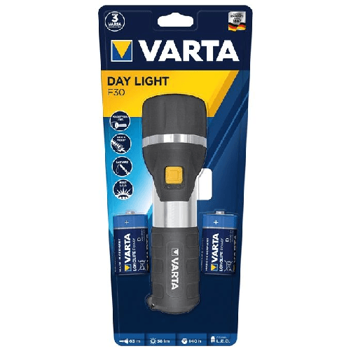 Varta-LED-Day-Light-2D-Torcia-a-mano-Nero-Argento