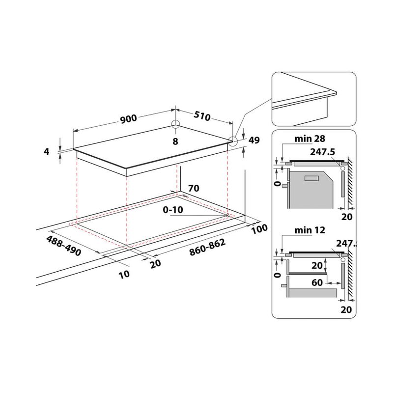 Hotpoint-HT-1090-BA-Nero-Da-incasso-90-cm-Piano-cottura-a-induzione-5-Fornello-i-