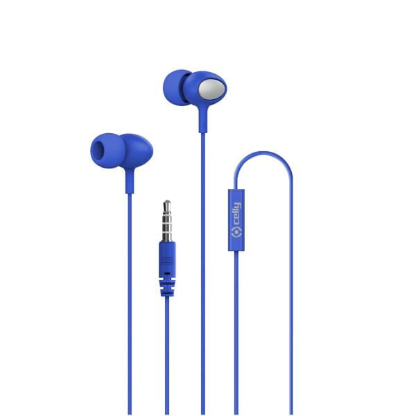 Celly-UP500-Auricolare-Cablato-In-ear-Musica-e-Chiamate-Blu