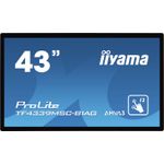 Iiyama ProLite TF4339MSC-B1AG Monitor PC 109,2 cm (43") 1920 x 1080 Pixel Full HD LED Touch screen Multi utente Nero